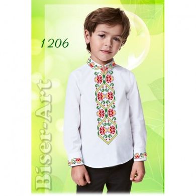 Рубашка для хлопчиків (габардин) Заготовка для вишивки бісером або нитками Biser-Art 1206ба-г - Вишивка хрестиком і бісером - Овечка Рукодільниця