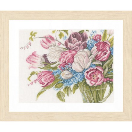 Набор для вышивания Lanarte PN-0158327 Pretty bouquet of flowers - Вишивка хрестиком і бісером - Овечка Рукодільниця