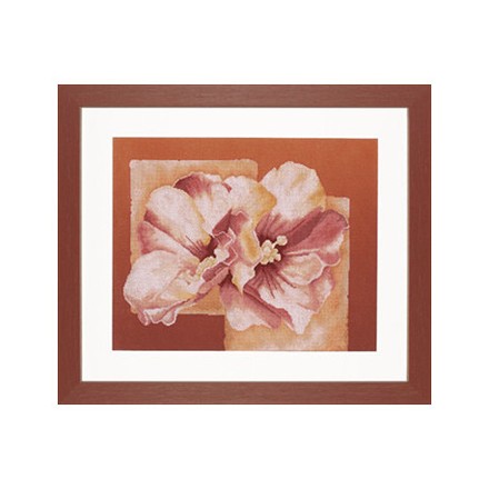 Набор для вышивания L35060 Abstract With Pink Chinese Rose - Вишивка хрестиком і бісером - Овечка Рукодільниця
