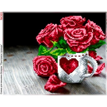 Пристрасні троянди Схема для вишивки бісером Biser-Art 365ба - Вышивка крестиком и бисером - Овца Рукодельница