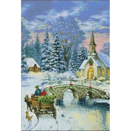 Веселого Різдва Набір для вишивання хрестиком Dantel 162D - Вышивка крестиком и бисером - Овца Рукодельница