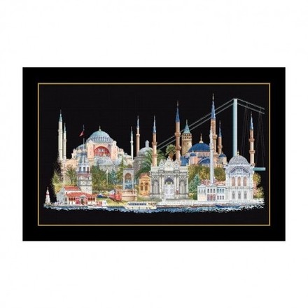 Istanbul Black Aida Набір для вишивання хрестиком Thea Gouverneur gouverneur_479.05 - Вышивка крестиком и бисером - Овца Рукодельница