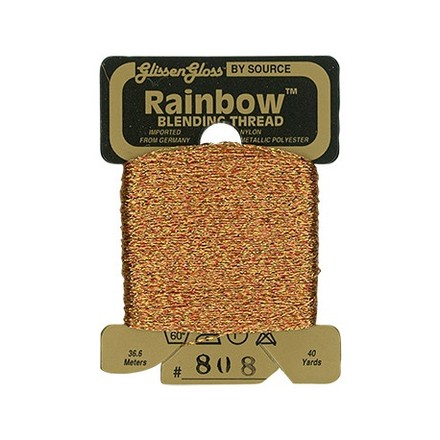 Rainbow Blending Thread 808 Copper Металлизированное мулине Glissen Gloss RBT808 - Вышивка крестиком и бисером - Овца Рукодельница