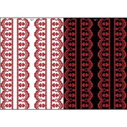 Канва с нанесенным рисунком для вышивки бисером и нитками на водорастворимом клеевом флизелине ФЛ101гн2030