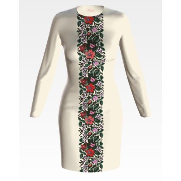 Набор для вышивки нитками Барвиста Вышиванка заготовки женского платья – вышиванки Борщевская старинная ПЛ911кМннннi