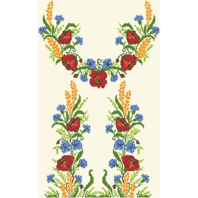 Набір для вишивки жіночої блузки бісером Польові квіти БЖ024шМннннk - Вишивка хрестиком і бісером - Овечка Рукодільниця