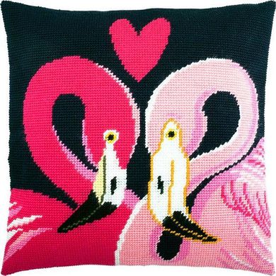 Два фламинго. Набор для вышивания подушки. Чарівниця (V-222) - Вышивка крестиком и бисером - Овца Рукодельница