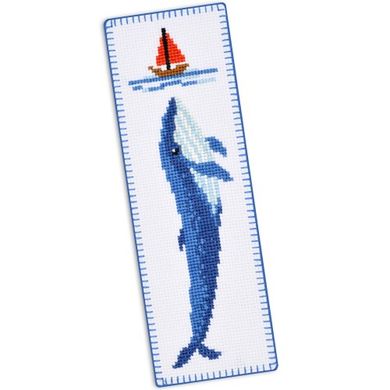 Повитруля Набор для вышивки закладки "Синий кит" KSK2-134 - Вышивка крестиком и бисером - Овца Рукодельница
