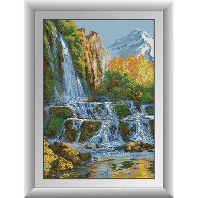Пейзаж с водопадом. Dream Art (30115D) - Вышивка крестиком и бисером - Овца Рукодельница