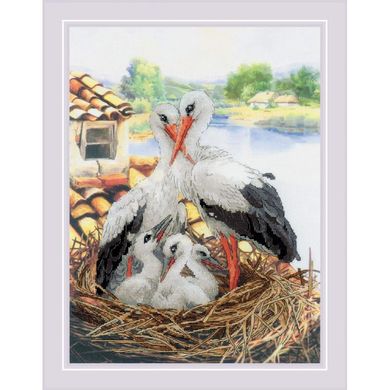 Семейство аистов. Набор для вышивания крестом. Риолис (РТ-0088) - Вышивка крестиком и бисером - Овца Рукодельница