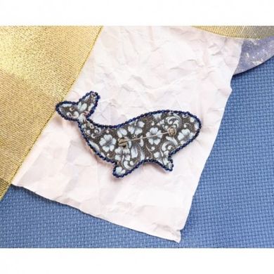Синий кит Набор для вышивки бисером украшения на натуральном художественном холсте Абрис Арт AD-239 - Вышивка крестиком и бисером - Овца Рукодельница