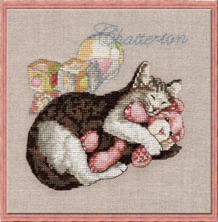 Chatterton/Кіт і ведмедик. Набір для вишивання хрестом. Nimue (117 K) - Вишивка хрестиком і бісером - Овечка Рукодільниця