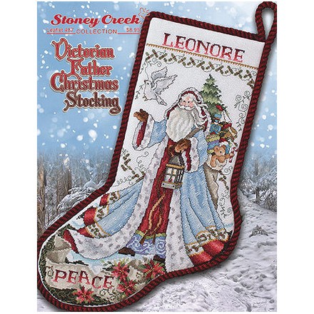 Victorian Father Christmas Stocking Схема для вышивки крестом Stoney Creek LFT487 - Вышивка крестиком и бисером - Овца Рукодельница