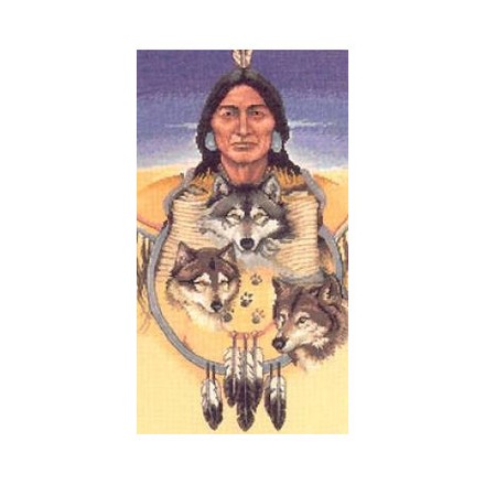 Набор для вышивания Dimensions 35050 Native Wolf Trio - Вишивка хрестиком і бісером - Овечка Рукодільниця