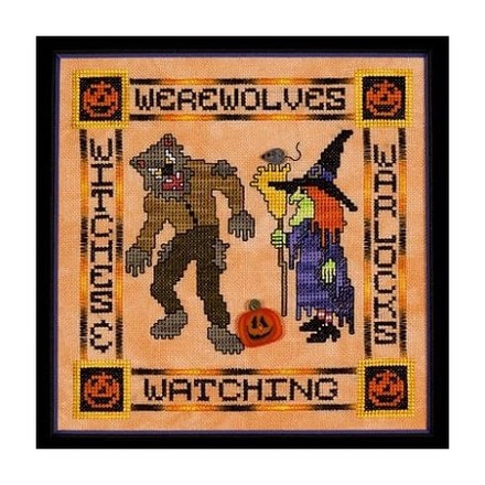GP-159BP Схема+Button Pack "Werewolves, Witches & Warlocks" Glendon Place - Вишивка хрестиком і бісером - Овечка Рукодільниця