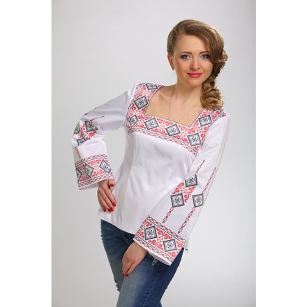Набір для вишивання жіночої блузки нитками Елегантна БЖ078пБннннi - Вишивка хрестиком і бісером - Овечка Рукодільниця
