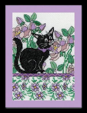 Цветочная кошка. Набор для вышивания крестом. Design Works (dw2805) - Вышивка крестиком и бисером - Овца Рукодельница