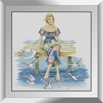 Набір для малювання каменями алмазний живопис Dream Art На пірсі (квадратні, повна) 31300D - Вишивка хрестиком і бісером - Овечка Рукодільниця