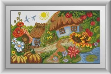 Набір для малювання каменями алмазний живопис Dream Art Хуторок (квадратні, повний) 30986D - Вишивка хрестиком і бісером - Овечка Рукодільниця