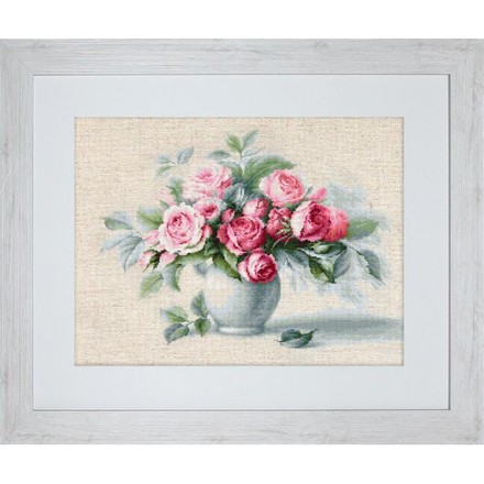 Етюд із чайними трояндами. Luca-S (BL2280) - Вишивка хрестиком і бісером - Овечка Рукодільниця