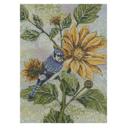 Набор для вышивания крестом Bucilla 45818 Sunflower Bluejay - Вишивка хрестиком і бісером - Овечка Рукодільниця