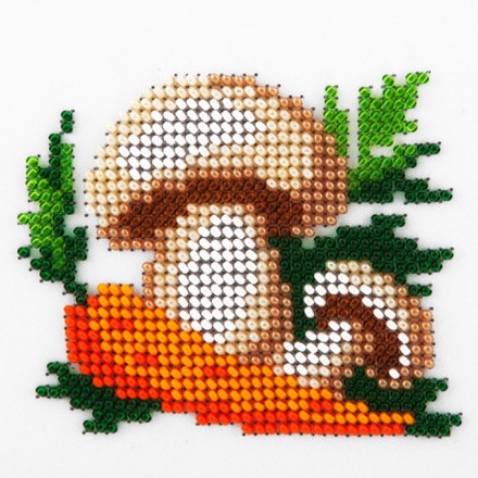 Морква та гриби Схема на тканині для вишивання бісером Louise O-498 - Вишивка хрестиком і бісером - Овечка Рукодільниця