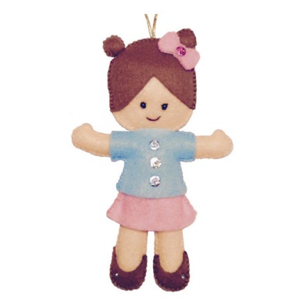 Кукла Набор для создания игрушки из фетра ВДВ ФН-27 - Вышивка крестиком и бисером - Овца Рукодельница