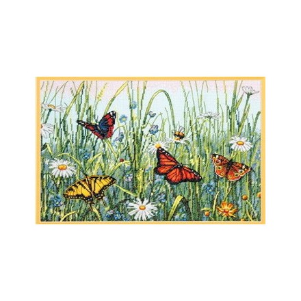 Набор для вышивания Dimensions 70-35271 Field of Butterflies - Вышивка крестиком и бисером - Овца Рукодельница