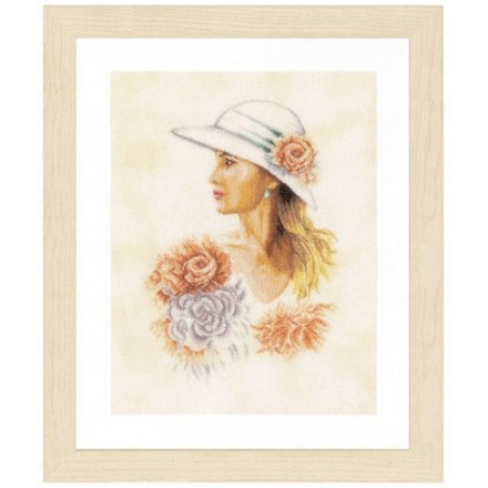 Набор для вышивания Lanarte PN-0162297 Дама в шляпке - Вышивка крестиком и бисером - Овца Рукодельница