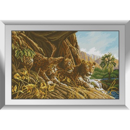 Леопарды Набор алмазной живописи Dream Art 31797D - Вышивка крестиком и бисером - Овца Рукодельница