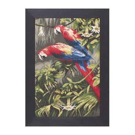 Набор для вышивания L38001А Parrots, jewels of the forest - Вишивка хрестиком і бісером - Овечка Рукодільниця