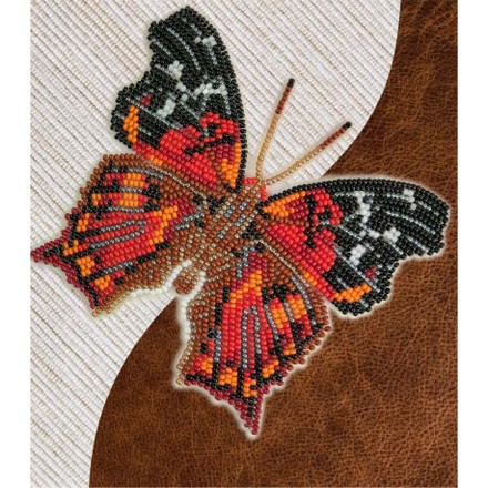 Набор для вышивки бисером бабочки с водорастворимым флизелином Вдохновение Hypanartia Kefersteini NBFL-047 - Вышивка крестиком и бисером - Овца Рукодельница
