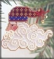 Набір для вишивання Mill Hill MHCSF32 Santa Jingles - Вишивка хрестиком і бісером - Овечка Рукодільниця
