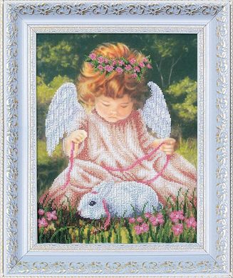 Ангел с кроликом. Набор для вышивки бисером. Магия канвы (Б-094мк) - Вышивка крестиком и бисером - Овца Рукодельница