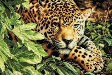 Набір для вишивки хрестиком Dimensions 70-35300 Leopard in Repose - Вишивка хрестиком і бісером - Овечка Рукодільниця