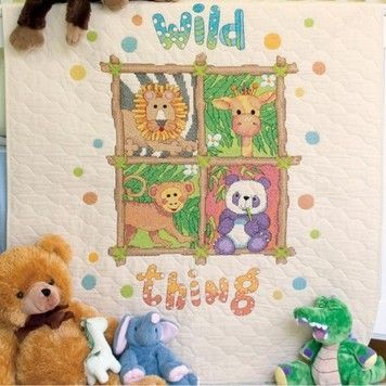 Набір для вишивання ковдри Dimensions 73249 Wild Thing Quilt - Вишивка хрестиком і бісером - Овечка Рукодільниця