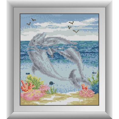 Пара дельфнів. Dream Art (30718D) - Вишивка хрестиком і бісером - Овечка Рукодільниця