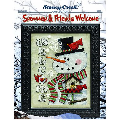 Snowman & Friends Welcome Схема для вышивки крестом Stoney Creek LFT493 - Вишивка хрестиком і бісером - Овечка Рукодільниця