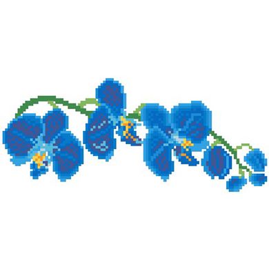 Заготовка клатча Сині орхідеї для вишивки бісером КЛ183кБ1301 - Вишивка хрестиком і бісером - Овечка Рукодільниця