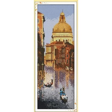 Канали Венеції Набір для вишивання хрестиком з друкованою схемою на тканині Joy Sunday F365JS - Вишивка хрестиком і бісером - Овечка Рукодільниця