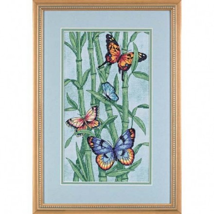 Набор для вышивания Dimensions 35120 Butterflies and Bamboo - Вишивка хрестиком і бісером - Овечка Рукодільниця