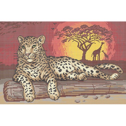 Леопард Атлас з малюнком для часткової вишивки бісером Ангеліка A-573 - Вишивка хрестиком і бісером - Овечка Рукодільниця