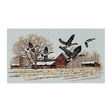 Набор для вышивания Dimensions 13732 Winter Geese - Вышивка крестиком и бисером - Овца Рукодельница