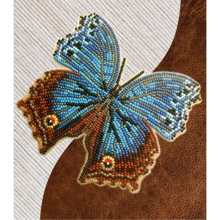 Набор для вышивки бисером бабочки с водорастворимым флизелином Вдохновение Salamis temora NBFL-048 - Вишивка хрестиком і бісером - Овечка Рукодільниця