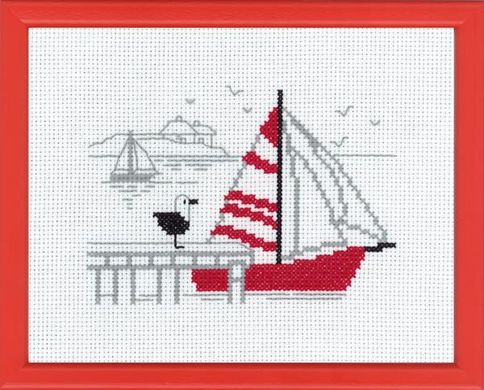 Красная лодка. Набор для вышивания. Permin (13-7121) - Вышивка крестиком и бисером - Овца Рукодельница