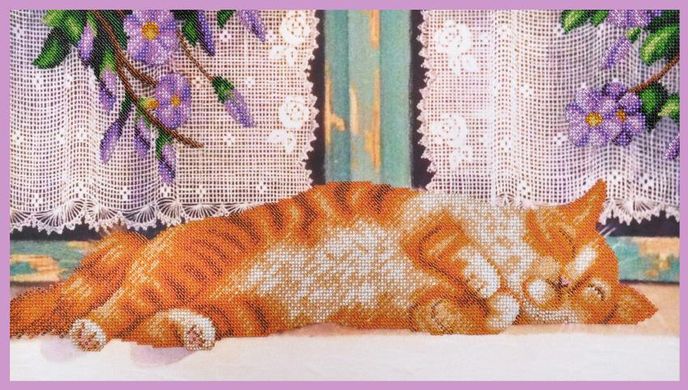 Рыжий кот. Набор для вышивания бисером. Картины бисером (Р-351кб) - Вышивка крестиком и бисером - Овца Рукодельница