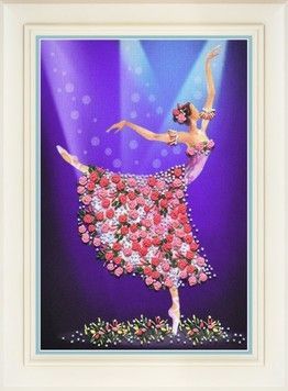 Набор для вышивки нитками в различных техниках OLanTa (стиль Rococo) R-045 Танец цветов - Вышивка крестиком и бисером - Овца Рукодельница