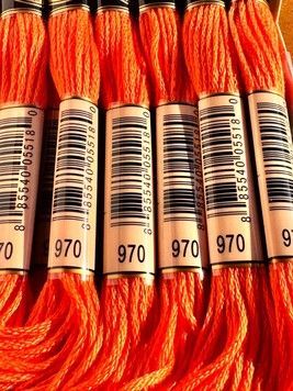 Муліне для вишивання AIRO №970 колір Pumpkin, Light/Світлий pumpkin 8м