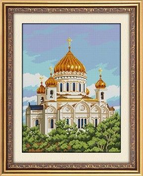 Набор для рисования камнями алмазная живопись Dream Art Храм Христа Спасителя (квадратные, полная) 30199D - Вышивка крестиком и бисером - Овца Рукодельница