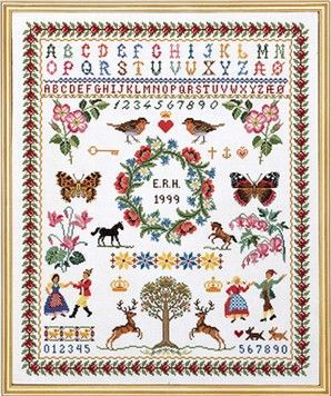 Набір для вишивання Eva Rosenstand Sampler 12-539 - Вишивка хрестиком і бісером - Овечка Рукодільниця